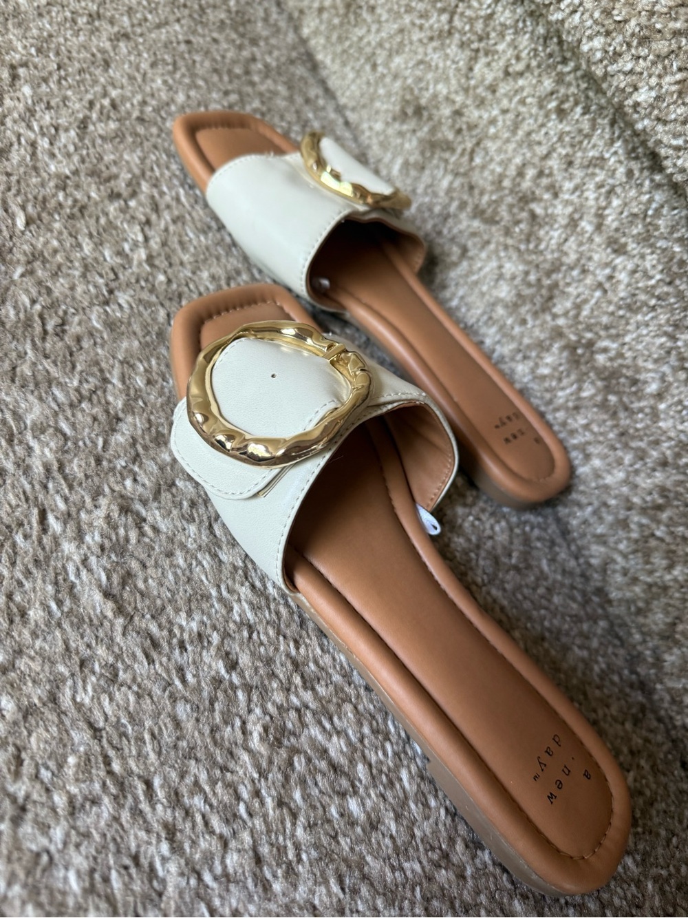 a new day Cream Sandals with Gold Buckle - Picture 5 of 5